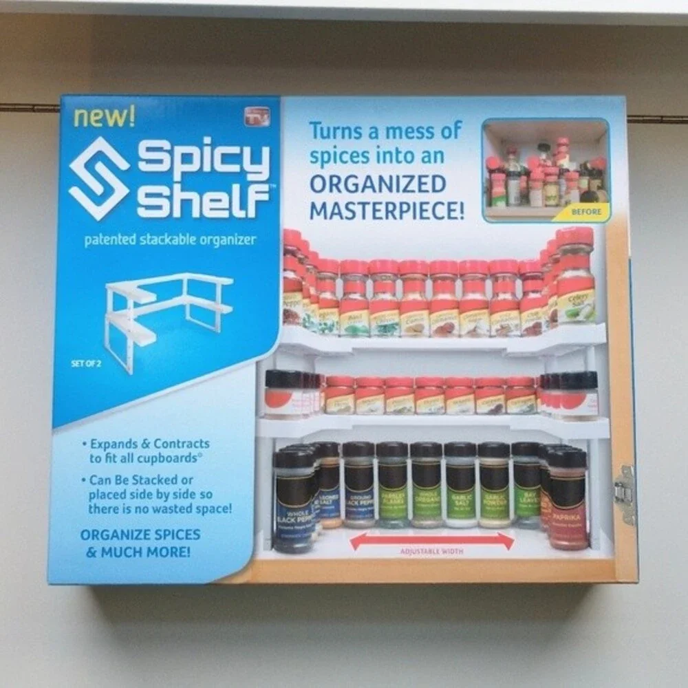 Spicy Shelf Patented Stackable Organizer - Pantry, Bathroom, Crafts